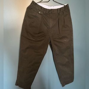 Beams Plus double pleat twill chinos black made in japan